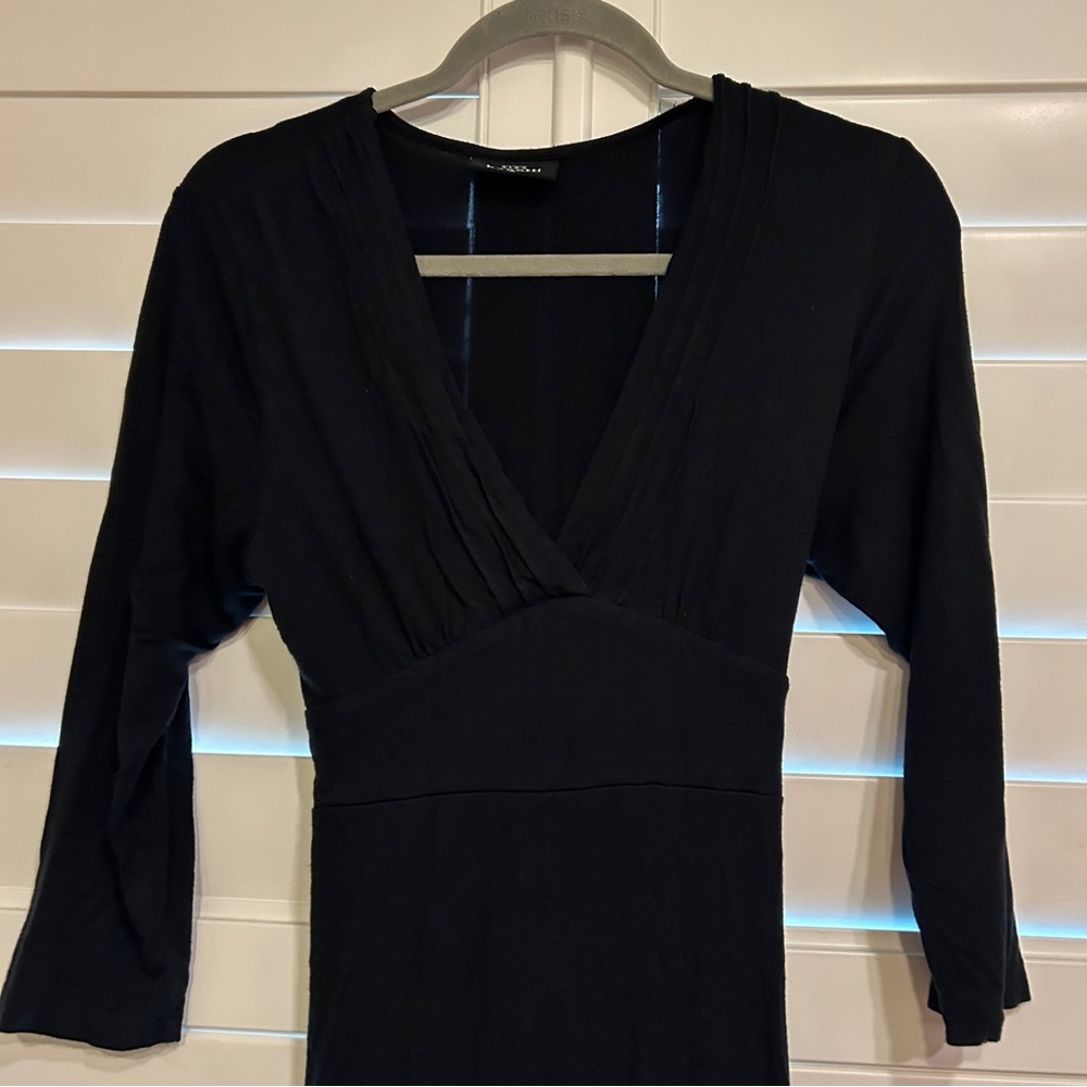 Gina Benotti Faux Wrap Knit Dress Black Size Medium